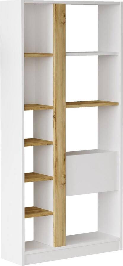 Emob Boekenkast Yardley 75 6 x 25 x 160 cm Wit - Foto 2
