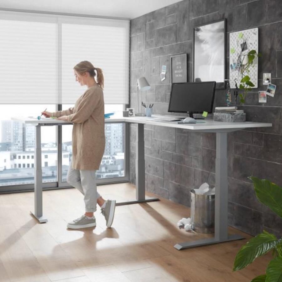 Emob Bureau Sonra elektrisch verstelbaar grijs Bega Consult Kantoor outlet Grijs Spaanplaat; Staal Kantoor outlet - Foto 2