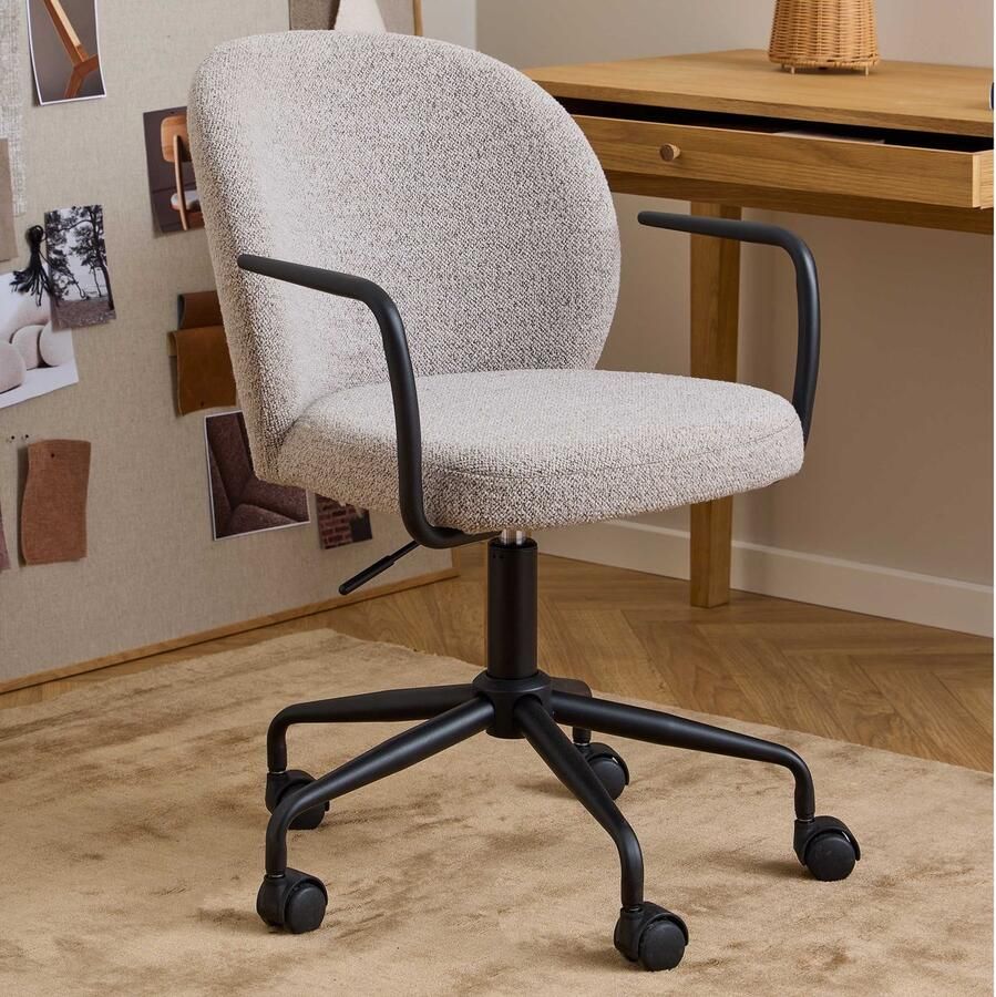 Emob Bureaustoel Patricia hoogte verstelbaar beige stof Bureaustoelen zonder armleuning Beige Stof Bureaustoelen zonder armleuning Op voorraad