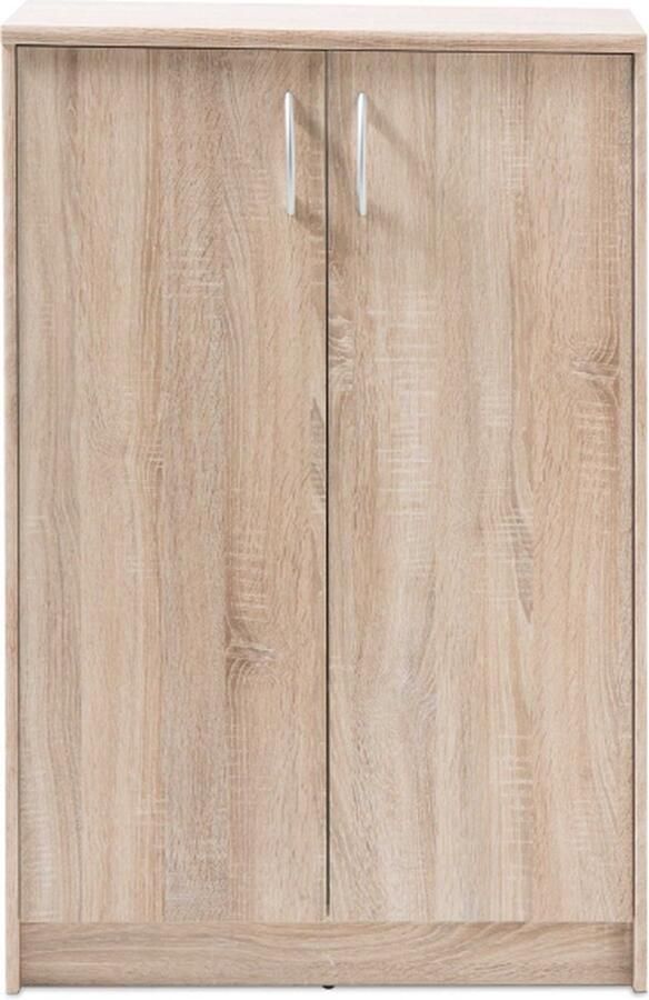 Emob Commode Ultima 74cm met 2 deuren & 2 lades sonoma eik Woonkamerkasten Bruin Spaanplaat Woonkamerkasten Op voorraad - Foto 3