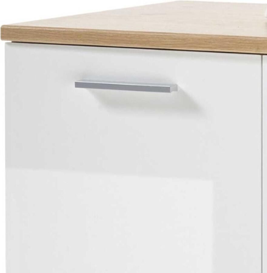 Emob Commode Lobi 2 deuren glanzend wit hout Woonkamerkasten Wit; Bruin; Hoogglans wit Spaanplaat Woonkamerkasten Op voorraad