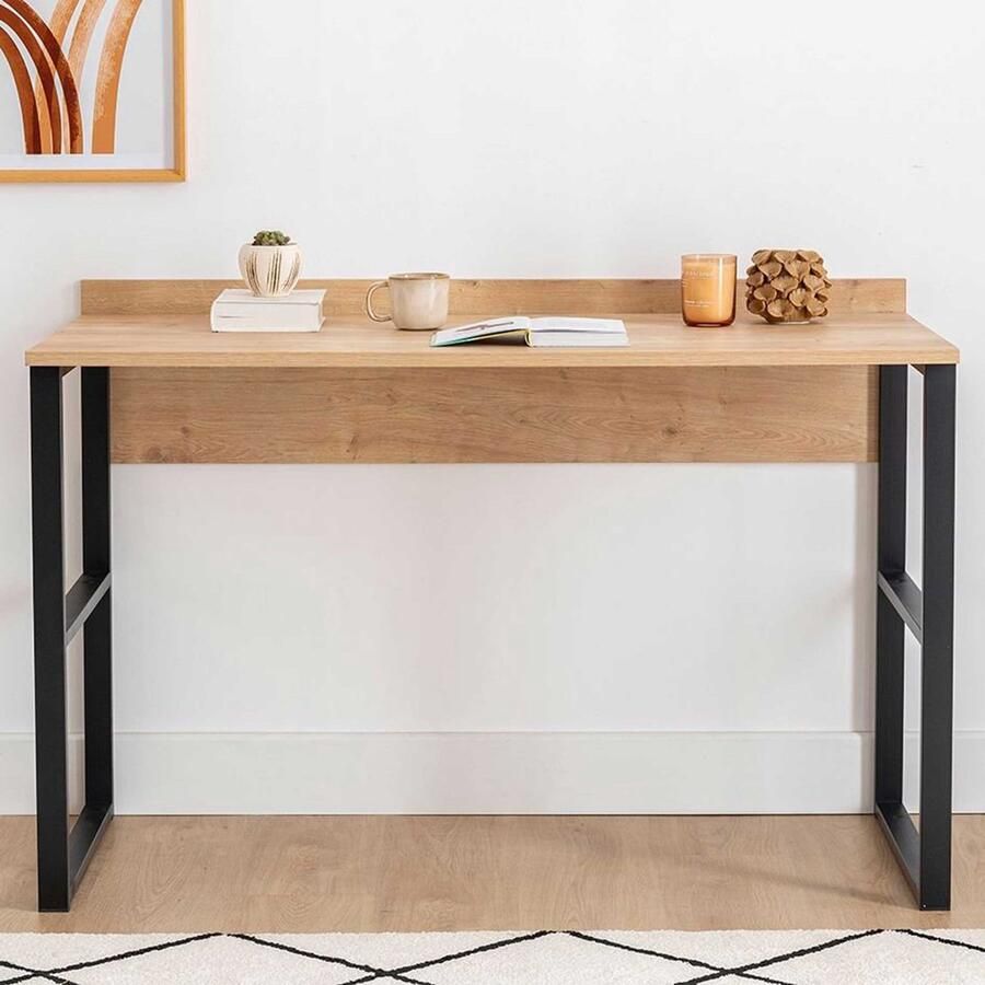 Emob Bureau Woody Fashion 120 x 60 x 75 cm Sapphire Black Oak Verstelbare bureaus Bruin Spaanplaat Verstelbare bureaus Op voorraad - Foto 2