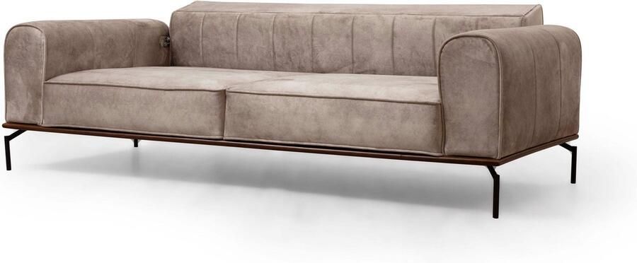 Emob 3-zits slaapbank Comfort en stijl Beukenhouten frame Crèmekleur - Foto 2