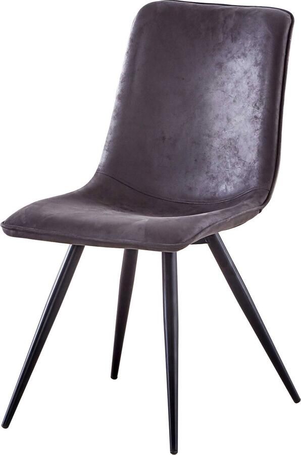 Emob Eetkamerstoel Kenzo grijs Woonkamer outlet Grijs Textiel Woonkamer outlet Op voorraad