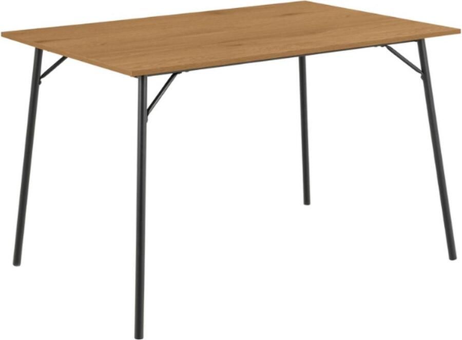 Giga Living Eettafel Tjorna Rechthoek Naturel Zwart 120x80x75cm - Foto 2