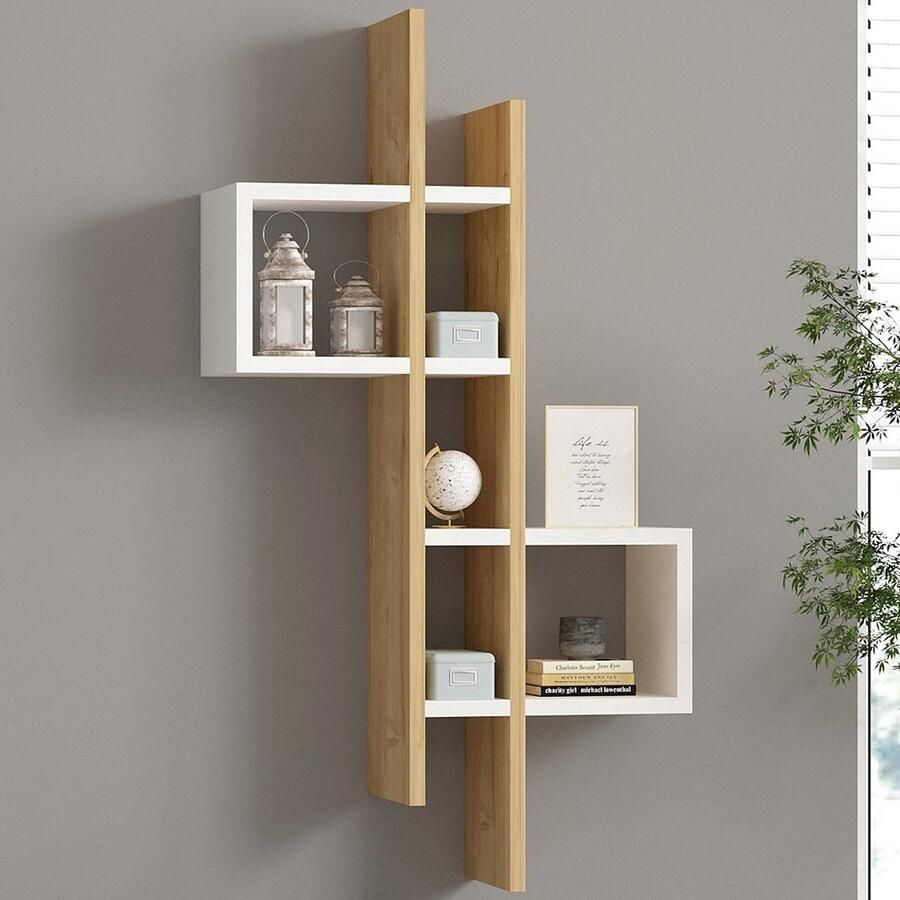 Emob Emse Wandplank 100% MELAMINE Saffier Eiken Wit Asir Group Summer Sale Bruin MDF Summer Sale Op voorraad