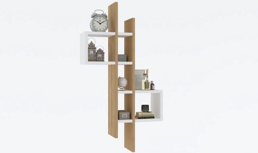 Emob Emse Wandplank 100% MELAMINE Saffier Eiken Wit Asir Group Summer Sale Bruin MDF Summer Sale Op voorraad - Foto 3