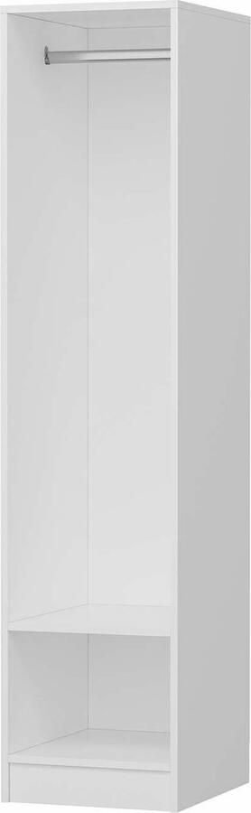 Emob Garderobekast Woody Fashion 45 x 52 x 190 cm Draaideur niet inbegrepen Slaapkamerkasten Wit Melamine; Spaanplaat Slaapkamerkasten Op voorraad - Foto 3