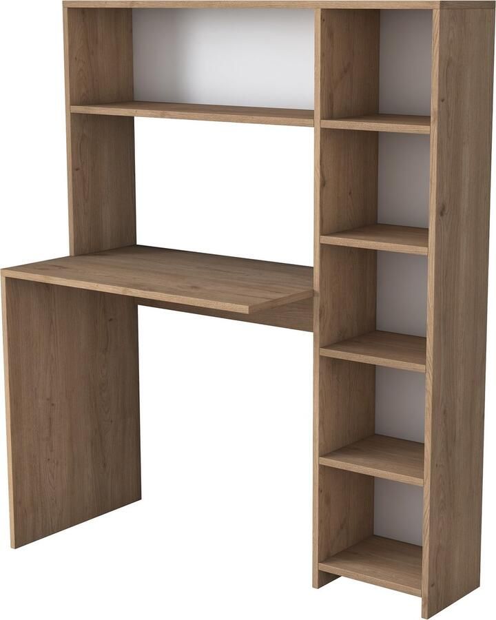 Emob HA14 Bureau 100% MELAMINE Eiken Asir Group Back to School Bruin Spaanplaat Back to School Op voorraad