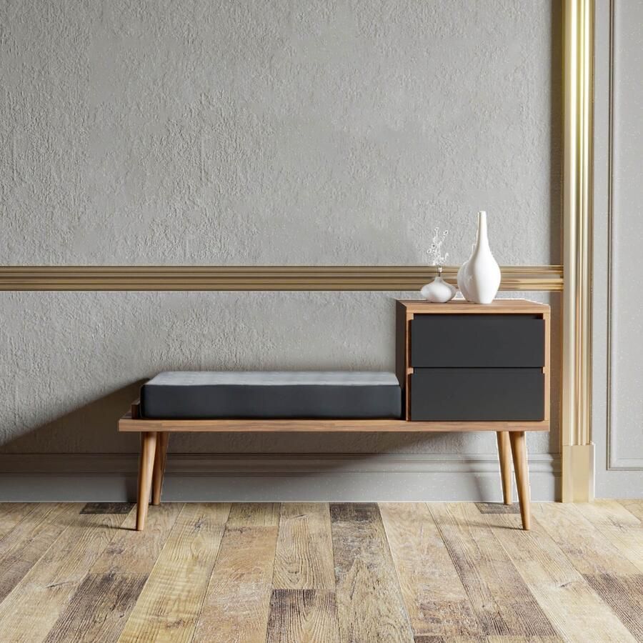 Emob Zaalstandaard 100% Melamine Gecoat 30mm Dikte Telescopische Lade 52 DNS Schuim Noten Antraciet