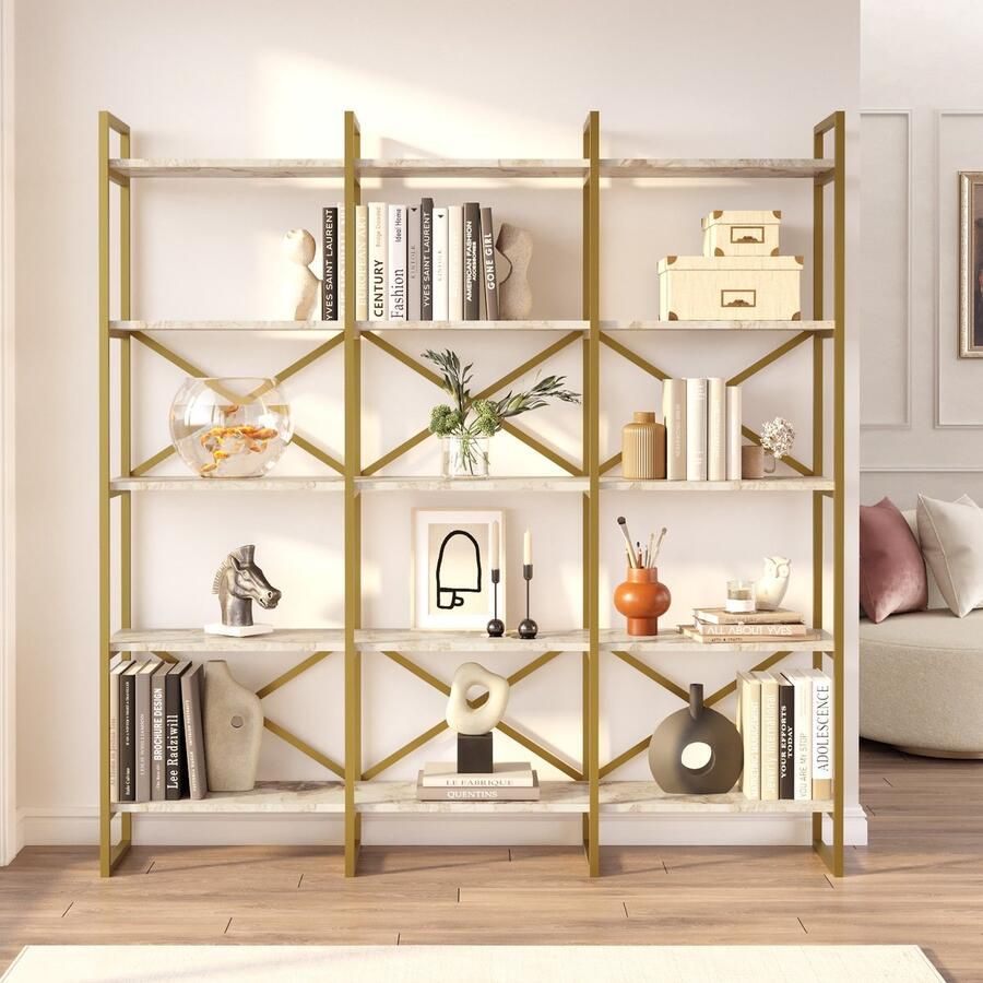 Asir Boekenplank. 100% GEMELAMINEERDE SPAANPLAAT. Dikte: 18 mm. Metalen frame. Breedte: 170 cm Hoogte: 175 cm Diepte: 30 cm. Talrijke planken