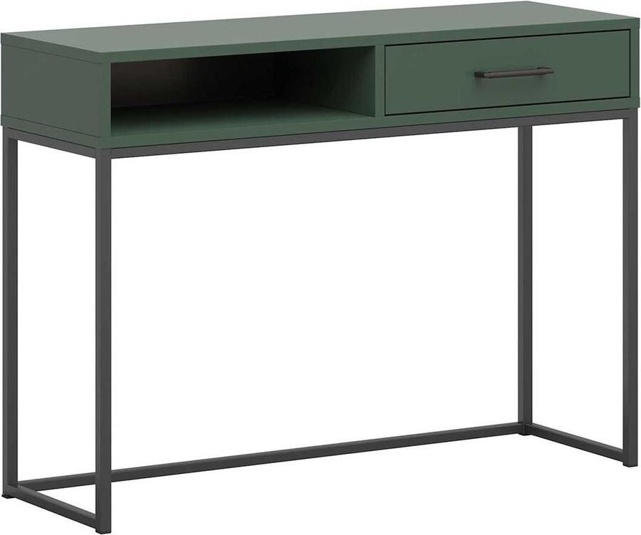 Emob Make-uptafel Lisanne 107cm 1 lade donkergroen Bega Begabino Kantoor outlet Groen Spaanplaat Kantoor outlet - Foto 2