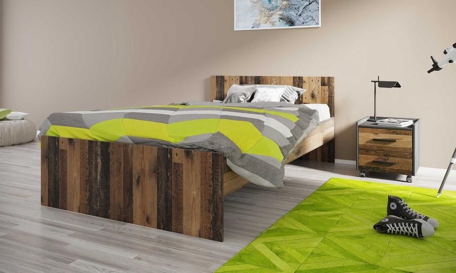 Emob Nachtkastje Ramos 46 x 41 x 43 cm Kastamonu-design Slaapkamerkasten Bruin; Antraciet MDF Slaapkamerkasten Op voorraad - Foto 3