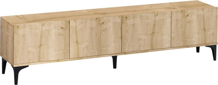 Emob Emerald TV Stand 100% Melamine Gecoat Saffier Eik Woonkamerkasten Bruin Melamine Woonkamerkasten Op voorraad