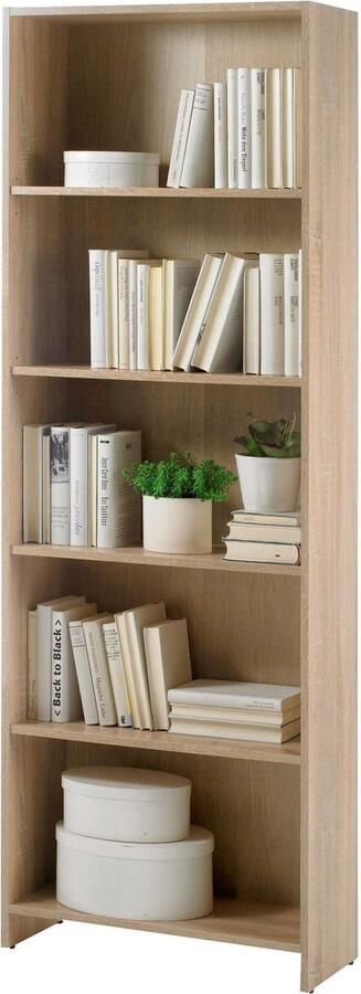 Emob Open boekenkast Bobby 60 x 24 x 175 cm Bruin Woonkamerkasten Bruin MDF Woonkamerkasten Op voorraad - Foto 2