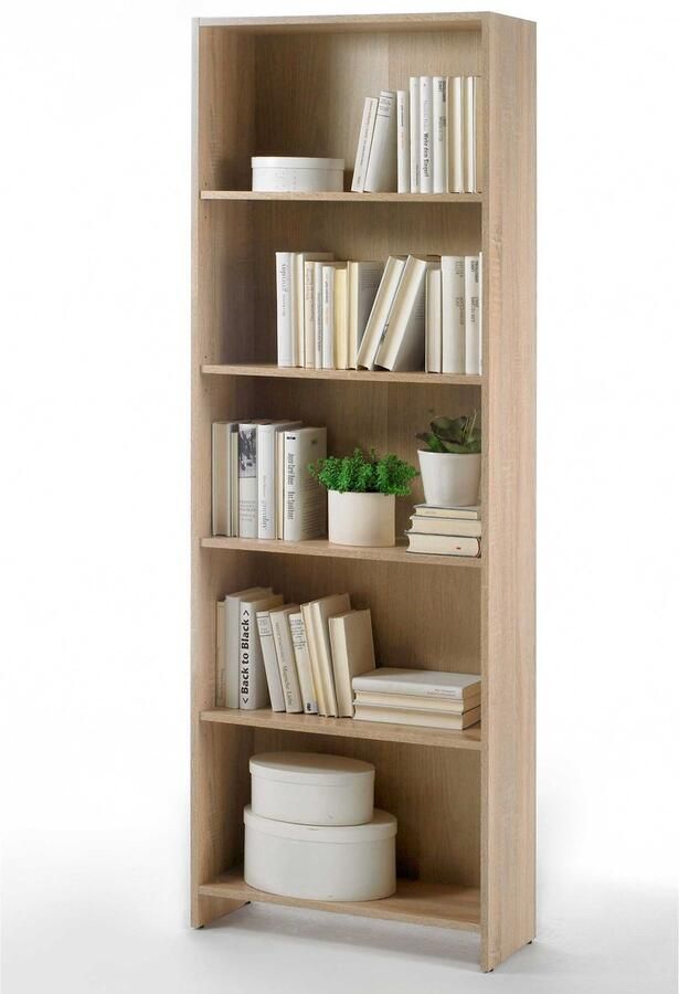 Emob Open boekenkast Bobby 60 x 24 x 175 cm Bruin Woonkamerkasten Bruin MDF Woonkamerkasten Op voorraad