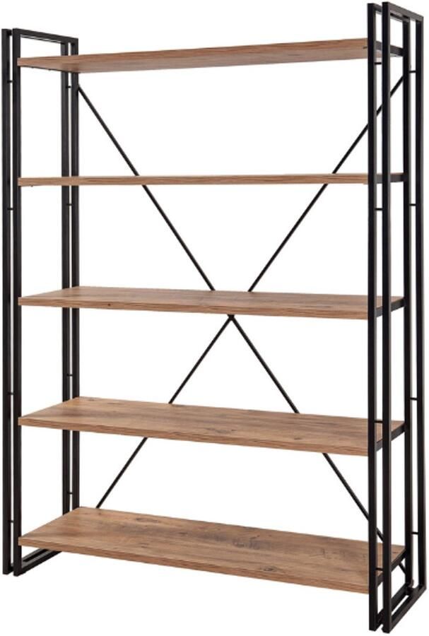 Arabic House Boekenkast Cosmo Fix Melamine Atlantic Pine Zwart - Foto 2