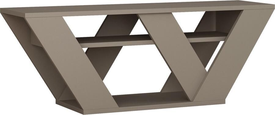 Emob Pipralla TV-meubel 100% MELAMINE Lichtmokka Woonkamerkasten Taupe Melamine Woonkamerkasten Op voorraad - Foto 3