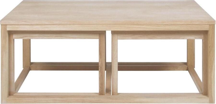 Leen Bakker Salontafel Hanestad licht eikenkleur (3 stuks) - Foto 2