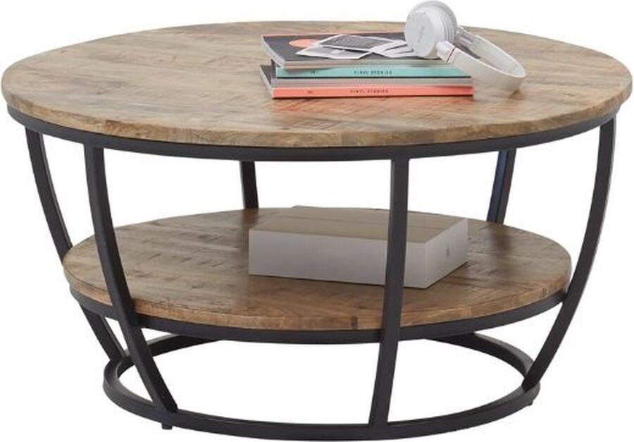 Emob Salontafel Jambi Ø86 x 44 cm Eiken design Ronde salontafels Bruin MDF Ronde salontafels Op voorraad - Foto 6