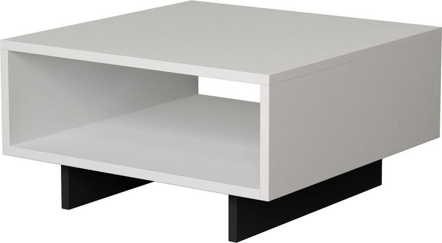 Emob Moderne Salontafel Woody Mode Melamine Gecoat Wit Antraciet - Foto 2