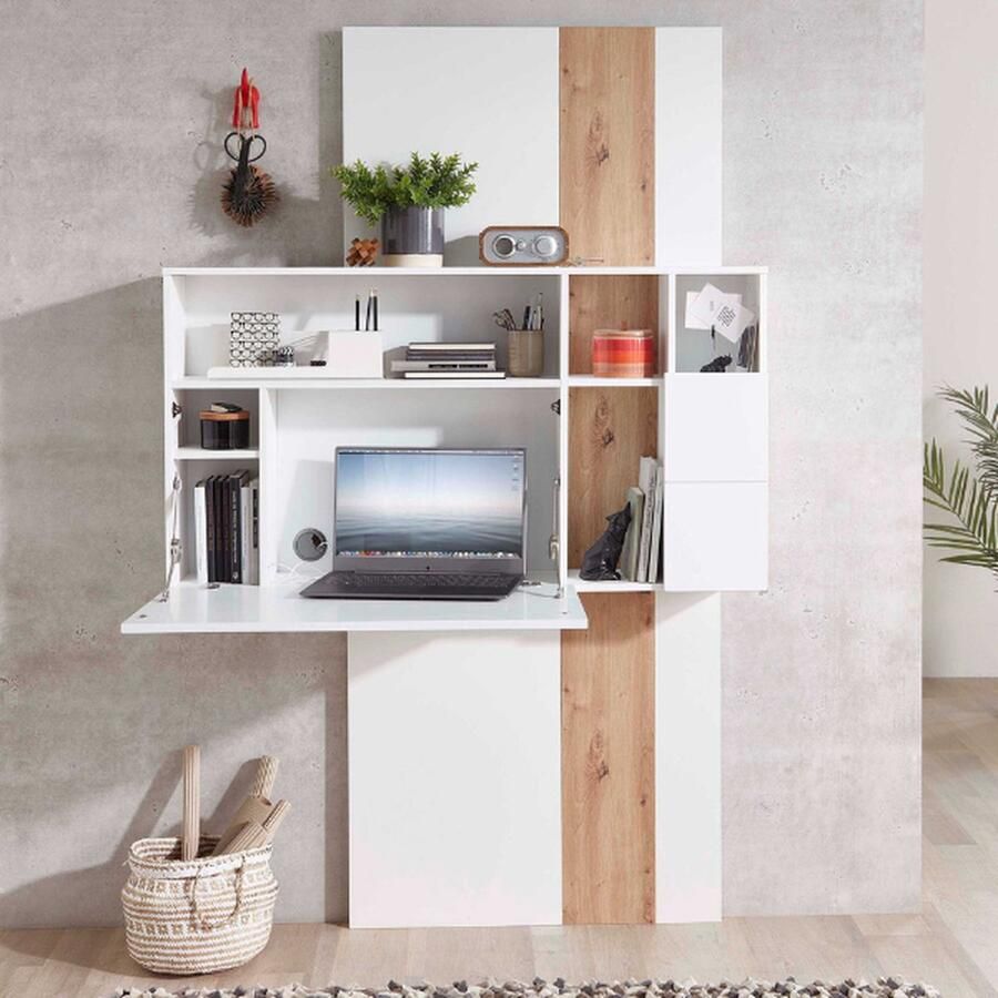 Asir studiebureau. 100% GEMELAMINEERDE SPAANPLAAT. Dikte: 18 mm. Metalen poten. Breedte: 120 cm Hoogte: 75 cm Diepte: 60 cm - Foto 5