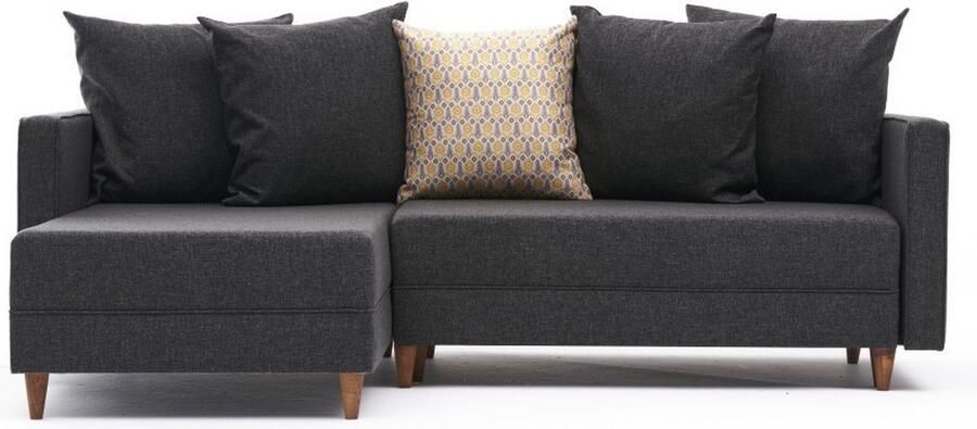 Emob Hoekzetel Balcab Home 215 x 150 x 80 cm Antraciet Zitmeubelen Antraciet Polyester Zitmeubelen Op voorraad - Foto 3