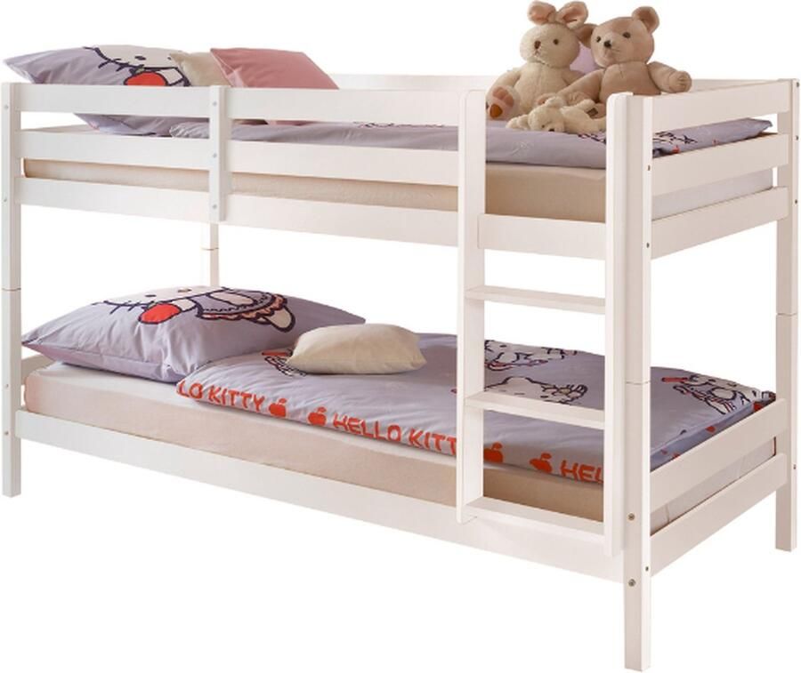 Emob Stapelbed Maren incl. lattenbodems 90x200 Wit