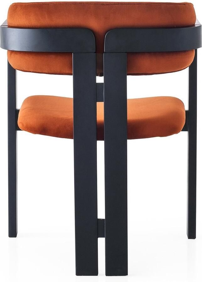 Emob Stijlvolle Stoel Woody Fashion 100% Houten Frame Oranje-Zwart Woonkamer outlet Zwart; Oranje Multiplex; Spaanplaat Woonkamer outlet Op voorraad - Foto 2