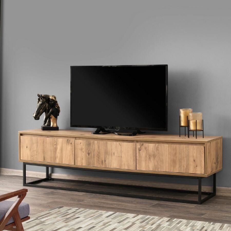 Arabic House Tv-Meubel Tilsim Melamine Zwart Pine 180cm