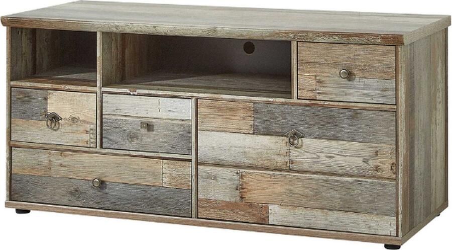 Emob TV Meubel TV-meubel Clem 4 lades & 1 opklapdeur 130cm Bruin - Foto 3