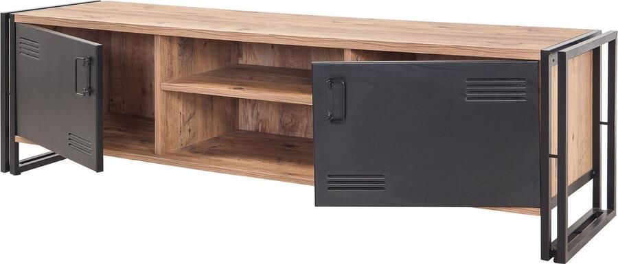 Emob TV Meubel Tv-meubel Fantine-zwart Atlantische pijnboom 180cm Zwart - Foto 3