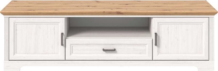 Emob TV Meubel TV-meubel Samine 2 deuren & 1 lade 193cm Wit; Bruin - Foto 3