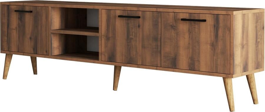 Emob TV Meubel Stijlvol Walnoot TV-meubel Woody Fashion 100% Melamine 180 Breedte 35cm Bruin