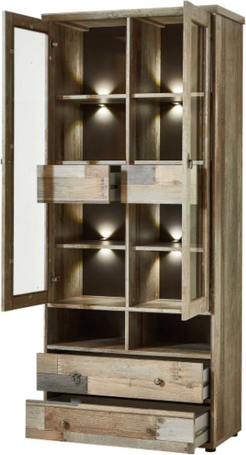 Emob TV Meubel TV-meubel Clem 4 lades & 1 opklapdeur 130cm Bruin - Foto 4