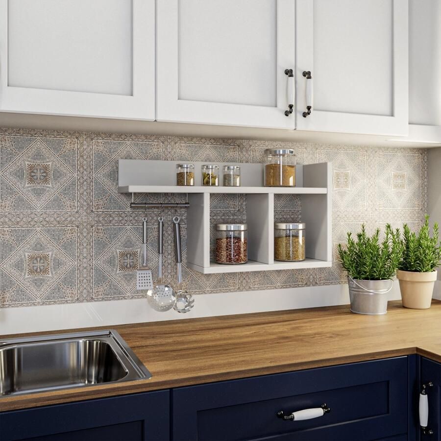 Emob Witte Wandplank Melamine Gecoat 18mm Dik Multifunctioneel met Talrijke Planken Wandrekken Wit Melamine Wandrekken Op voorraad