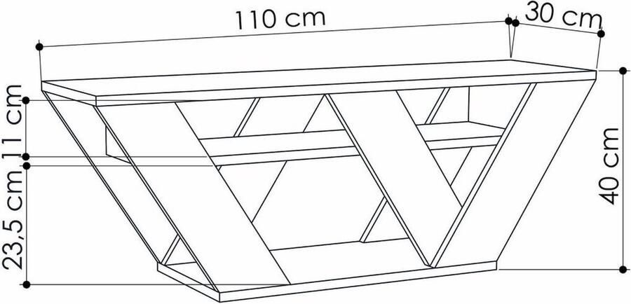 Emob Pipralla TV-meubel 100% MELAMINE Lichtmokka Woonkamerkasten Taupe Melamine Woonkamerkasten Op voorraad - Foto 2