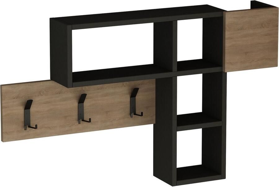 Emob Woody Fashion Zaalstandaard 100% Melamine 18mm Sonoma Eik Antraciet - Foto 2