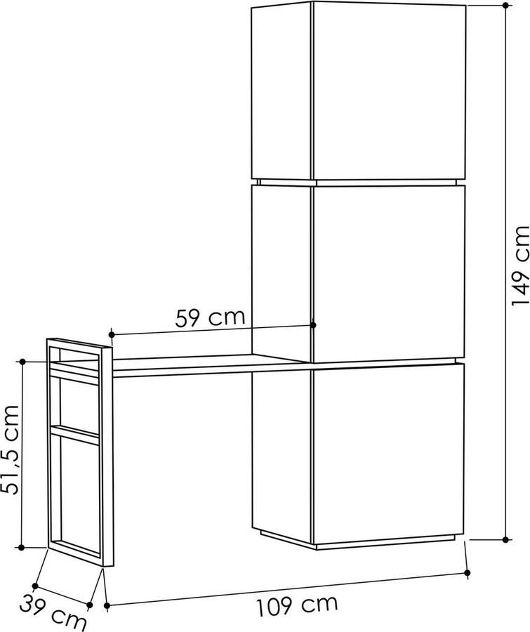 Emob Mello Schoenenkast 100% MELAMINE Eiken Antraciet Asir Group Summer Sale Bruin; Antraciet Melamine; Spaanplaat Summer Sale Op voorraad