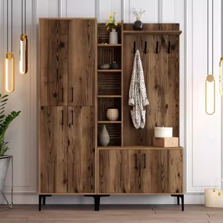 Giga Meubel Garderobemeubel Walnoot Hout 200cm Viyana Large - Foto 3