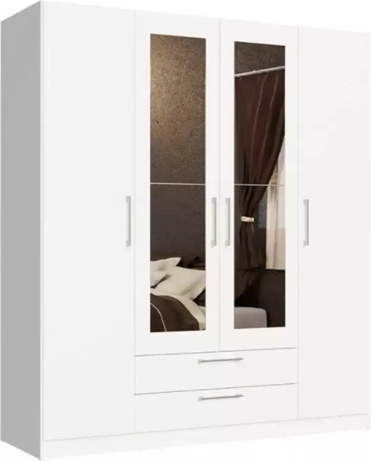 Emob Kledingkast 160 cm Wit - Foto 3