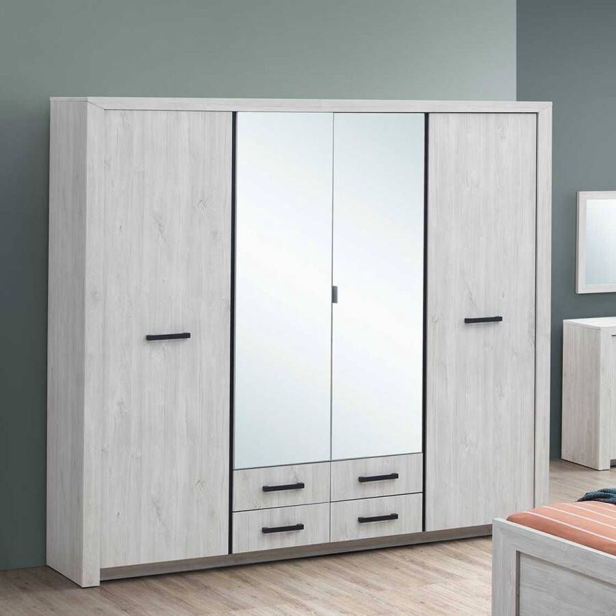 Emob Kledingkast 218 cm Wit