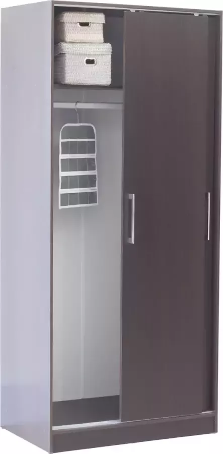 Emob Kledingkast Foss 80cm met 2 deuren wengé - Foto 5