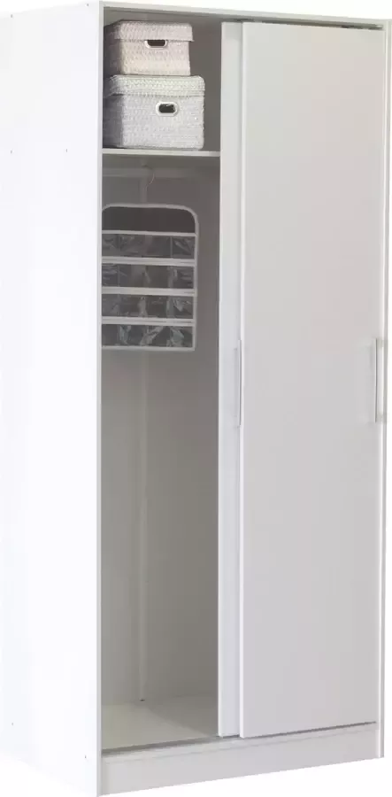 Emob Kledingkast Tarn 80cm met 2 deuren & 3 lades wit - Foto 3