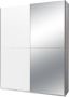 Emob Kledingkast Salamanca 170cm met 2 deuren & spiegel wit - Thumbnail 2