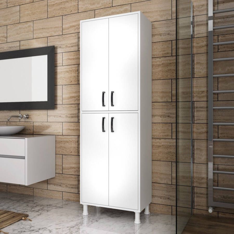 Emob Locelso multifunctionele kast 18mm Melamine Wit Opbergkasten outlet Wit Melamine Opbergkasten outlet Op voorraad