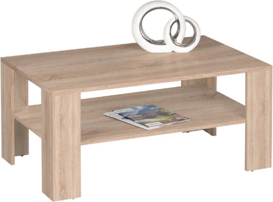 Emob Salontafel Bruin 100x60x44 cm - Foto 3