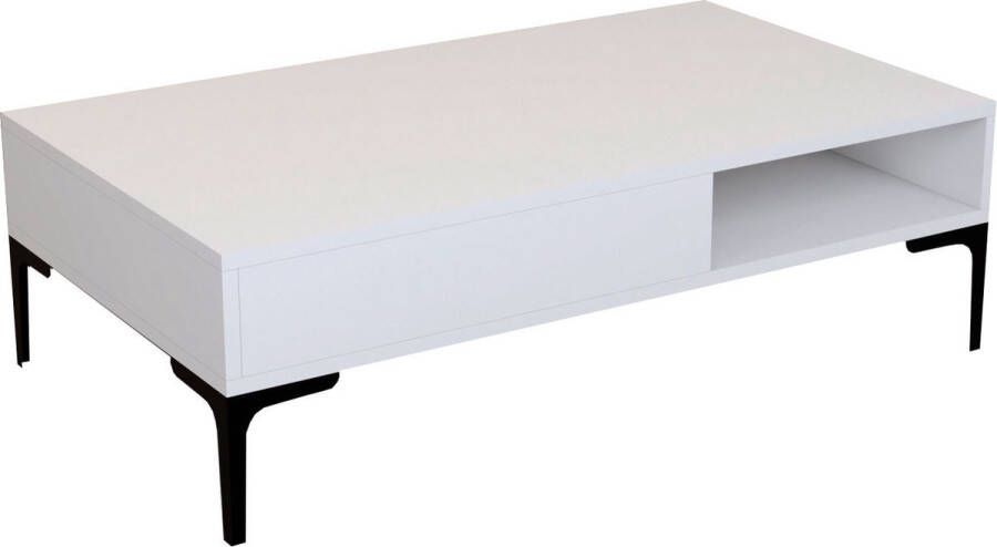 Emob Salontafel Wit 105x60x33 cm - Foto 1