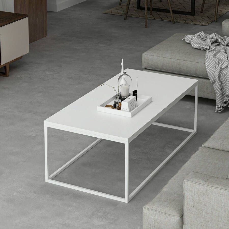 Asir Koffietafel Wit 120 x 60 x 42 cm - Foto 2