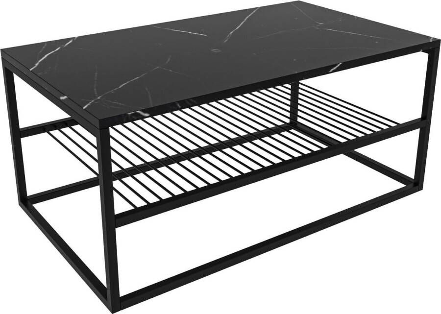 Emob Asir Koffietafel Zwart 95 x 55 x 42 cm - Foto 2